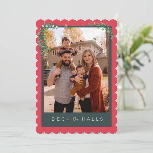 クリスマスおめでとう　ドアを飾ろう　グリーティングカード カード (スタンド正面)