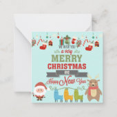 クリスマスおめでとう ノートカード (裏面)