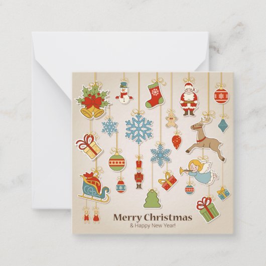 クリスマスおめでとう ノートカード (正面)
