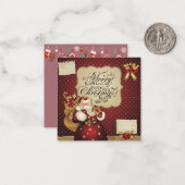 クリスマスおめでとう ノートカード (正面/裏面インサイチュ)