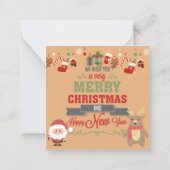 クリスマスおめでとう ノートカード (裏面)