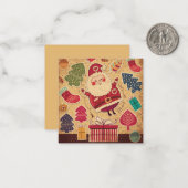 クリスマスおめでとう/ハッピーホリデー ノートカード (正面/裏面インサイチュ)
