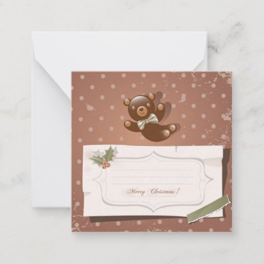 クリスマスおめでとう/ハッピーホリデー ノートカード (正面)