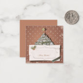 クリスマスおめでとう/ハッピーホリデー ノートカード (正面/裏面インサイチュ)