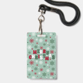 クリスマスおめでとう バッジ (裏面（ネックストラップ付）)