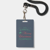 クリスマスおめでとう バッジ (正面（ネックストラップ付）)