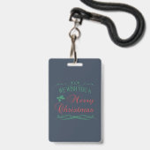 クリスマスおめでとう バッジ (裏面（ネックストラップ付）)