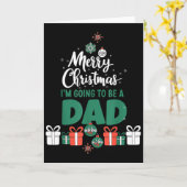 クリスマスおめでとう　パパになるんだ！　妊娠中の妻 カード (黄色い花)