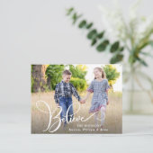 クリスマスおめでとう フォト クリスマス グリーティング ホリデー ポストカード (スタンド正面)