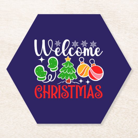 クリスマスおめでとう ペーパーコースター (正面)