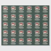 クリスマスおめでとう ホホホ 面白いサンタ帽子 クリスマス ラッピングペーパー (フラット)