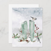 クリスマスおめでとう　ホリデーカード シーズンカード (正面/裏面)