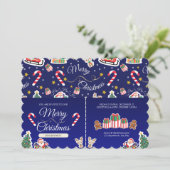 クリスマスおめでとう、ホ!ホ!ホ! - カスタム ブルー インビテーション (スタンド正面)