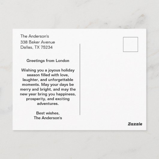 クリスマスおめでとう ポストカード (裏面)