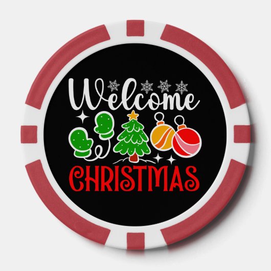 クリスマスおめでとう ポーカーチップ (正面)