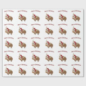 クリスマスおめでとう！ ヤク ラッピングペーパー (フラット)