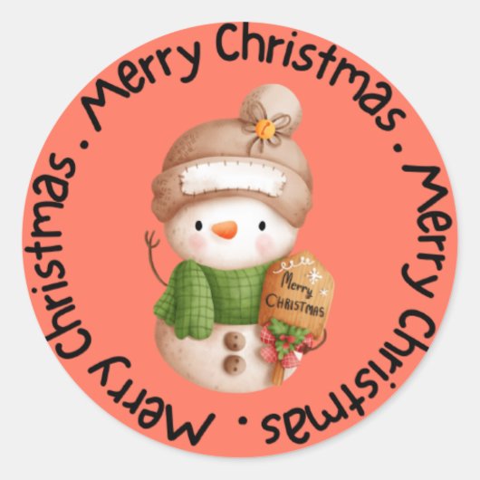 クリスマスおめでとう ラウンドシール (正面)