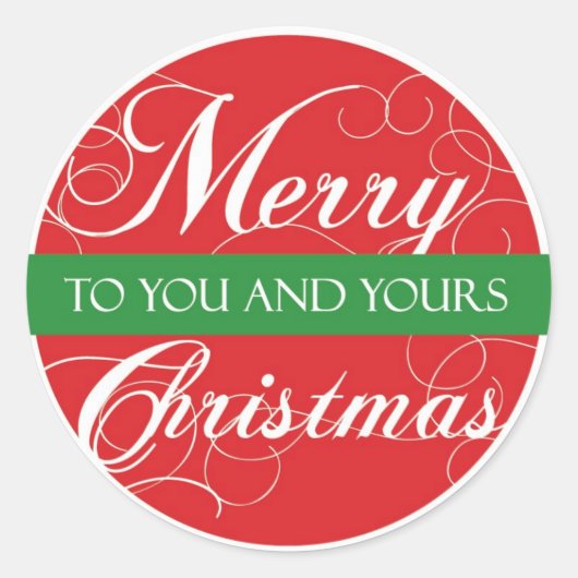 クリスマスおめでとう ラウンドシール (正面)