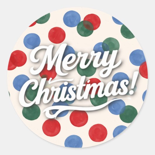 クリスマスおめでとう ラウンドシール (正面)