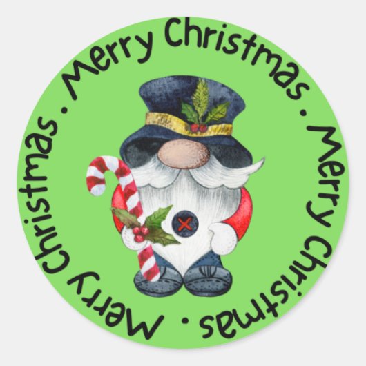 クリスマスおめでとう ラウンドシール (正面)