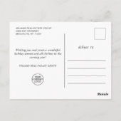 クリスマスおめでとう レッド ポインセチア 法人向けグリーティング ポストカード (裏面)