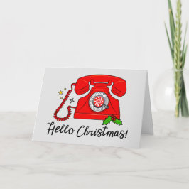 クリスマスおめでとう!レトロ電話 シーズンカード