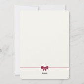 クリスマスおめでとう ロビンと赤いリボンのアーチ シーズンカード (裏面)