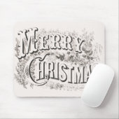 クリスマスおめでとう、ヴィンテージ カーライ & アイヴス (複製) マウスパッド (マウス)
