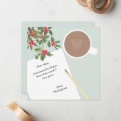 クリスマスおめでとう  個人的なメモ カスタムメッセージ ノートカード (正面/裏面インサイチュ)