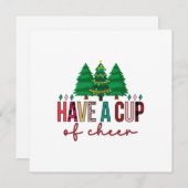 クリスマスおめでとう　元気を出して 招待状 (正面/裏面)