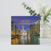 クリスマスおめでとう、夕焼けのシカゴ川 シーズンカード (スタンド正面)