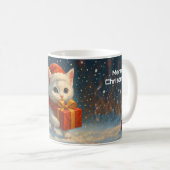クリスマスおめでとう - 子猫 - ギフト マグ (正面右)