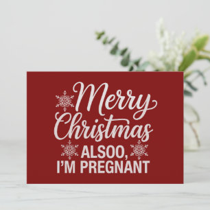 クリスマスおめでとう 実は妊娠中 赤ちゃんが生まれます シーズンカード