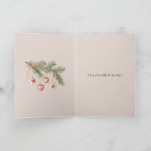 クリスマスおめでとう、愛しい人 カード (内部)