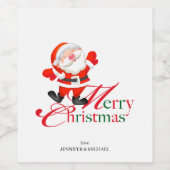 クリスマスおめでとう 愛のサンタクロース ワインラベル (シングルラベル)