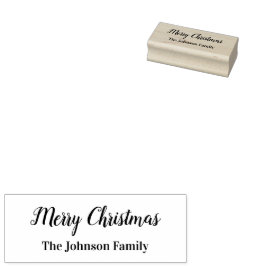 クリスマスおめでとう 手書き風フォント 名前入りテンプレート ラバースタンプ