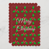 クリスマスおめでとう 招待状 (正面/裏面)