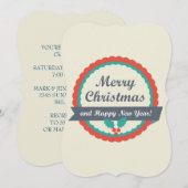 クリスマスおめでとう 招待状 (正面/裏面)