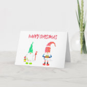クリスマスおめでとう/最高の新年を！ノームのカード カード (正面)