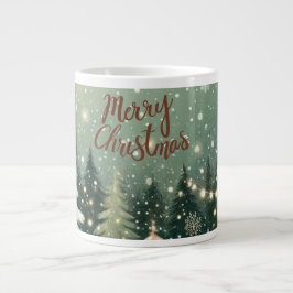 クリスマスおめでとう 森のマグカップ ジャンボコーヒーマグカップ