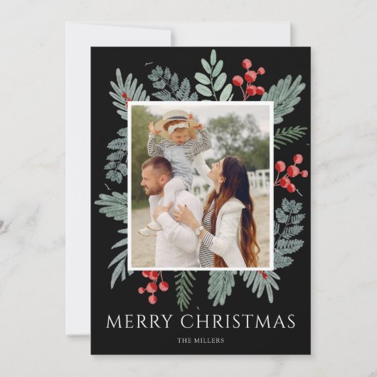 クリスマスおめでとう | 植物写真 シーズンカード (正面)
