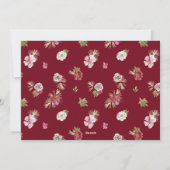 クリスマスおめでとう 水彩花 赤 シーズンカード (裏面)