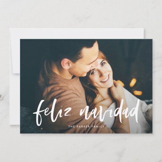 クリスマスおめでとう | 現代スペイン語の2枚の写真のクリスマスカード シーズンカード (正面)