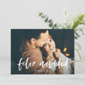クリスマスおめでとう | 現代スペイン語の2枚の写真のクリスマスカード シーズンカード (スタンド正面)