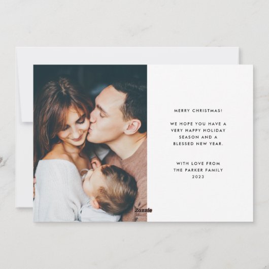 クリスマスおめでとう | 現代スペイン語の2枚の写真のクリスマスカード シーズンカード (裏面)