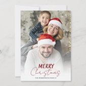 クリスマスおめでとう | 現代的な写真 シンプル シーズンカード (正面)