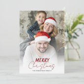 クリスマスおめでとう | 現代的な写真 シンプル シーズンカード (スタンド正面)