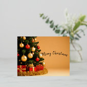 クリスマスおめでとう 箔シーズンポストカード (立ち正面)