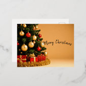 クリスマスおめでとう 箔シーズンポストカード (正面/裏面)