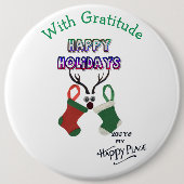 . .クリスマスおめでとう 缶バッジ (正面)